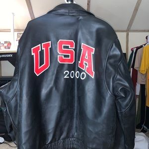 Vintage USA Leather Jacket Oversized XXL/XL